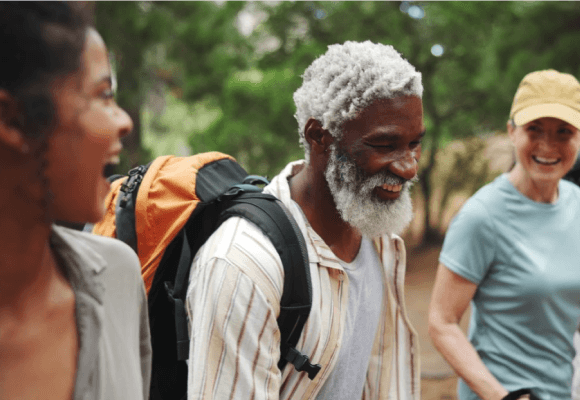 People walking in nature